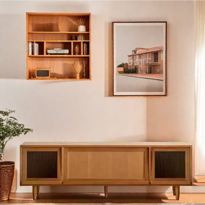 American style solid wood frame TV stand