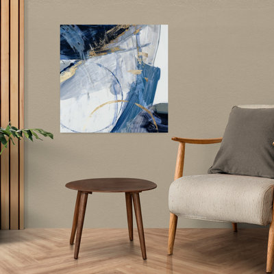 Blue Halo II Abstract Geometric Modern Art