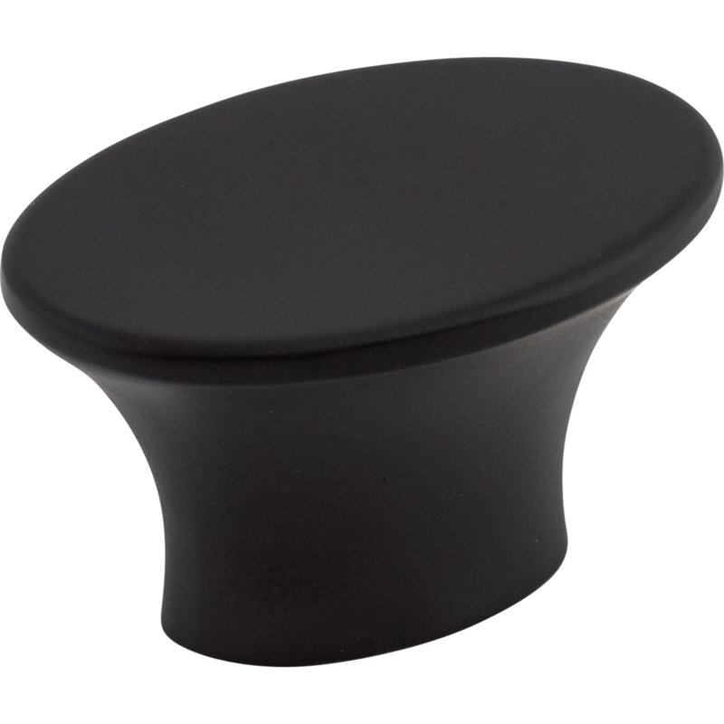 Edgewater 1 1/2" Length Oval Knob, Black