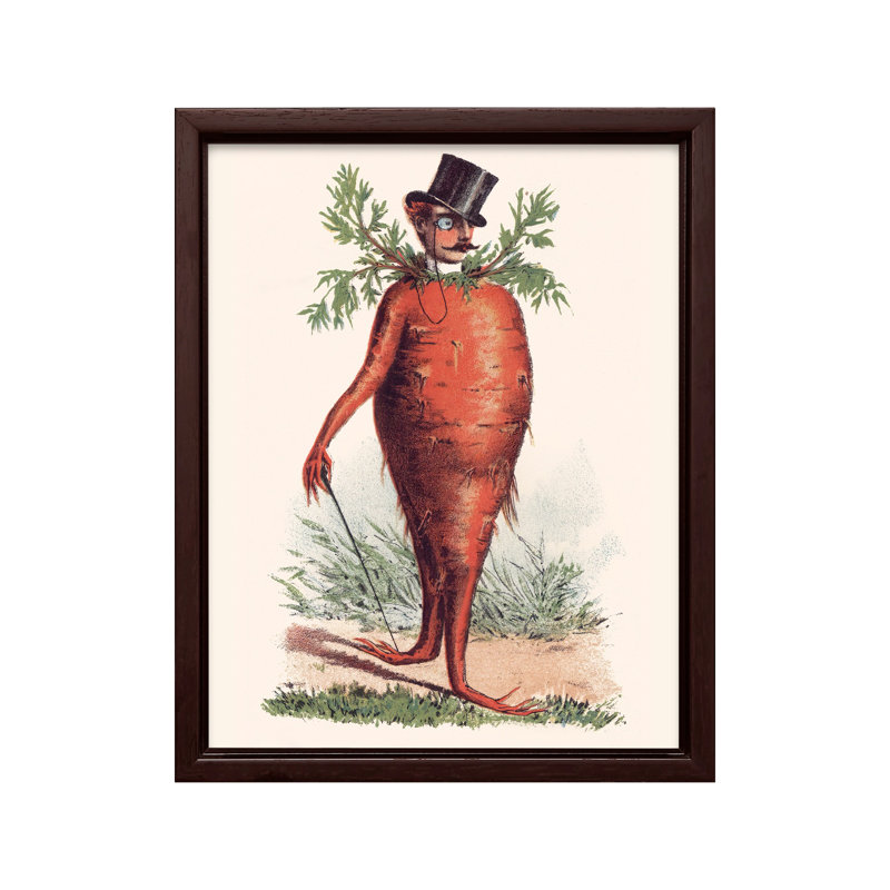 Carotte, Canvas, 18"H x 24"W, Brown Framed