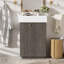 Meuble-lavabo moderne avec lavabo en céramique et rangement intelligent