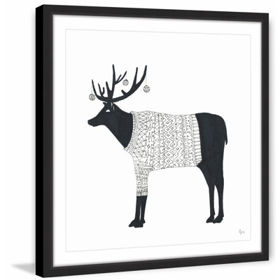 « confortable cerf », impression encadrée