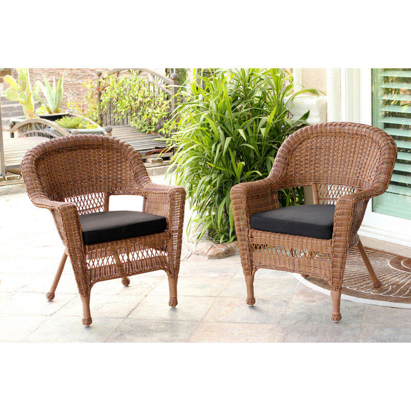 Outdoor Lounge Chair, Honey, Black