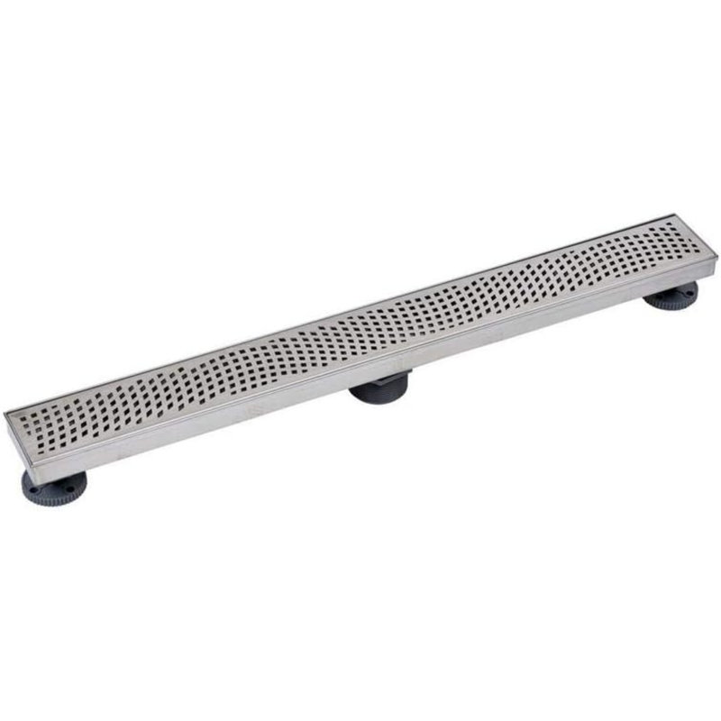 Grille linéaire en acier inoxydable pour drain de douche, 28"