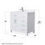 Ensemble de meuble-lavabo simple 36 po avec plateau en marbre Beckett-61870897-61870891-61870890
