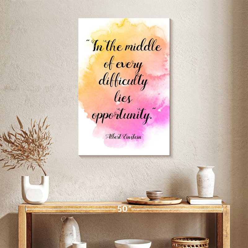 Einstein's Famous Quote, 36" H x 24" W