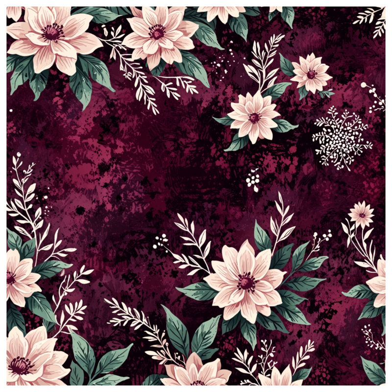 Rideaux de douche Floral Dahlia, L 70 po x H 72 po