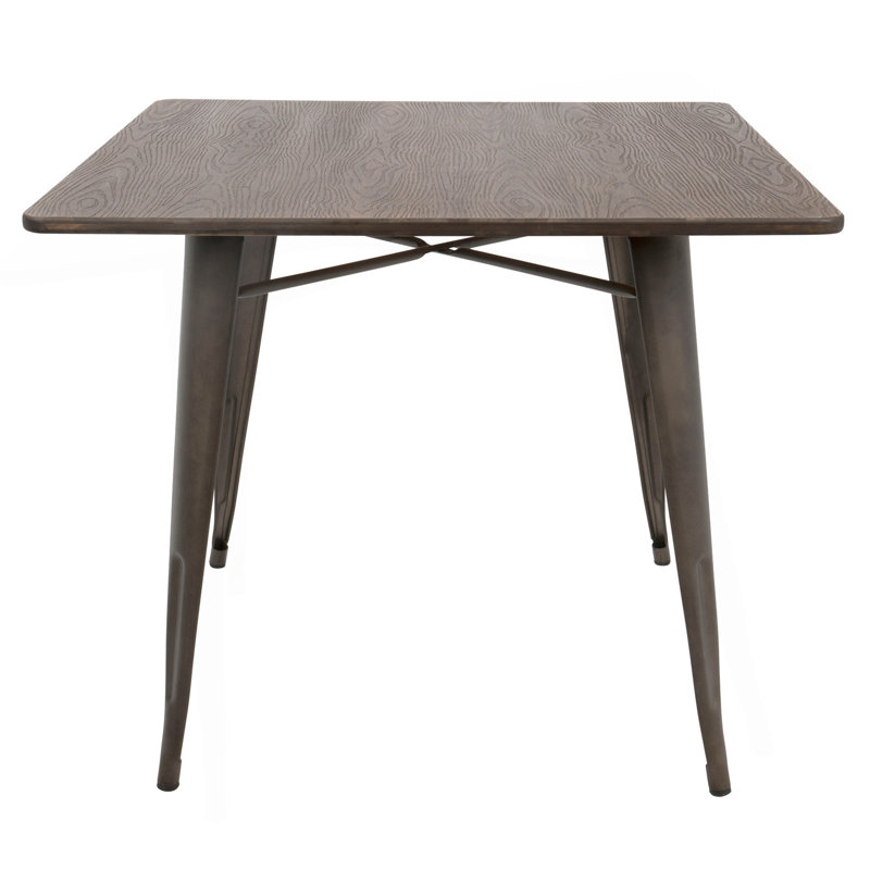 Table de salle à manger de 36 po en espresso et antique