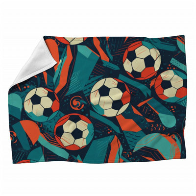 Soccer Machine Printed Throw Blanket