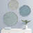Textured Feather Metal Disc Wall Art In Blue - 3, 20", 17.25", 14.25" , Indoor Decoration Object Blue, 3 , Decor