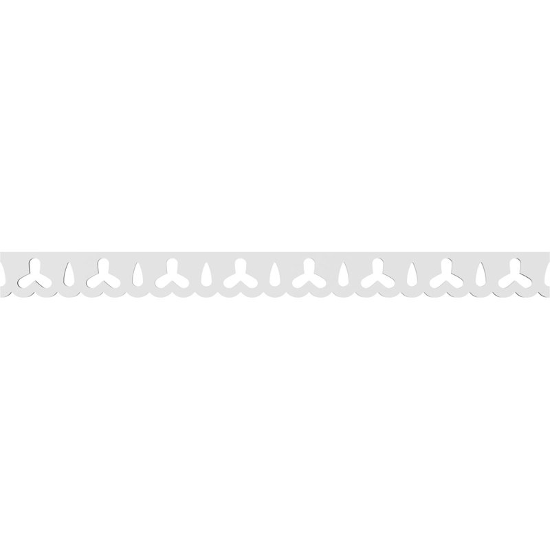 Garniture de sol en PVC de qualité architecturale H 4 po x P 5/8 po x L 48 po Holland, H 4 po x L 48 po x P 0,63 po