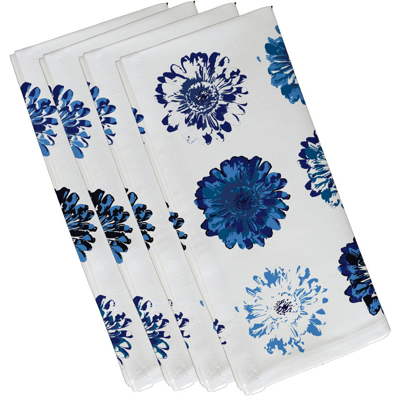 Ensemble de serviettes 4 pièces Caillo, Bleu pâle / Marine