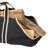 Modern Ember Black Log Carrier Bag - Lightweight Waxed Canvas with Nylon Webbing Handles