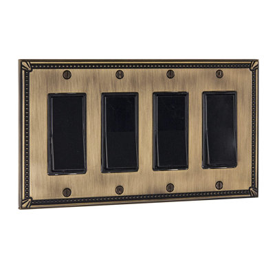 Decora 4-Gang Rocker Wall Plate