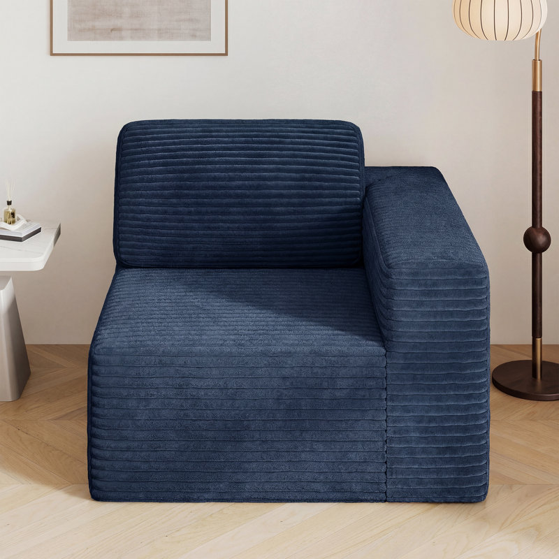 1 Seater Corduroy Seating Component, Blue