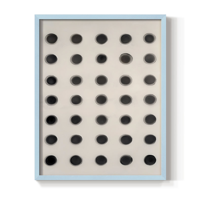 Abstrait, impression encadrée XL III - prêt à être accroché, Bleu, H 14 po x l 11 po
