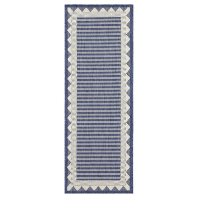 Blue 7 ft. 10 in. x 10 ft. 3 in. Indoor/Outdoor Area Rug