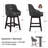 Chela Upholstered Button-Tufted Barstool with Solid Wood Frame-420618736