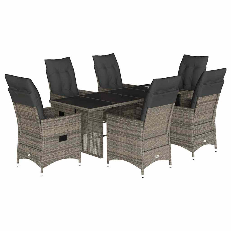  Garden Dining Set Grey