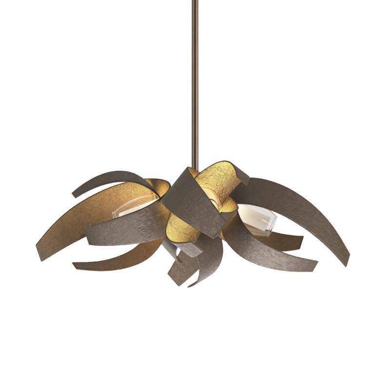 Corona 4 - Light Unique/Statement Geometric Chandelier, Bronze