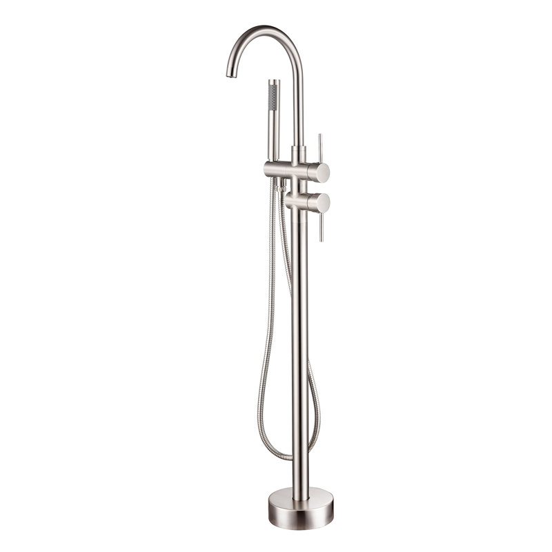 Robinet de baignoire moderne avec douche à main pour baignoire autoportante et caractéristique pratique