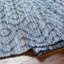 Denyer géométrique tissé à plat à la main et recyclé P.E.T. Tapis bleu / gris-1741993620