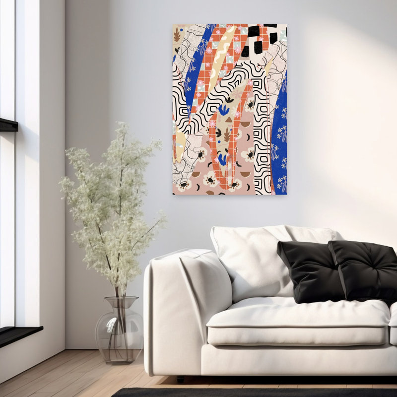 Art contemporain, art contemporain abstrait, H 36 po x l 24 po