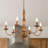 6-light Farmhouse Brass Gold Chandelier French Country