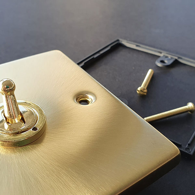 Satin Brass 1 Gang Single Coaxial TV Socket