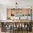 6-Light Wooden Circle Wagon Wheel Chandelier