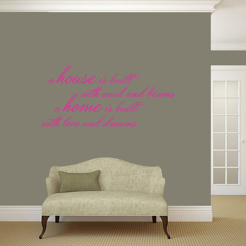 Adhésif décoratif « A house is built », Rose vif