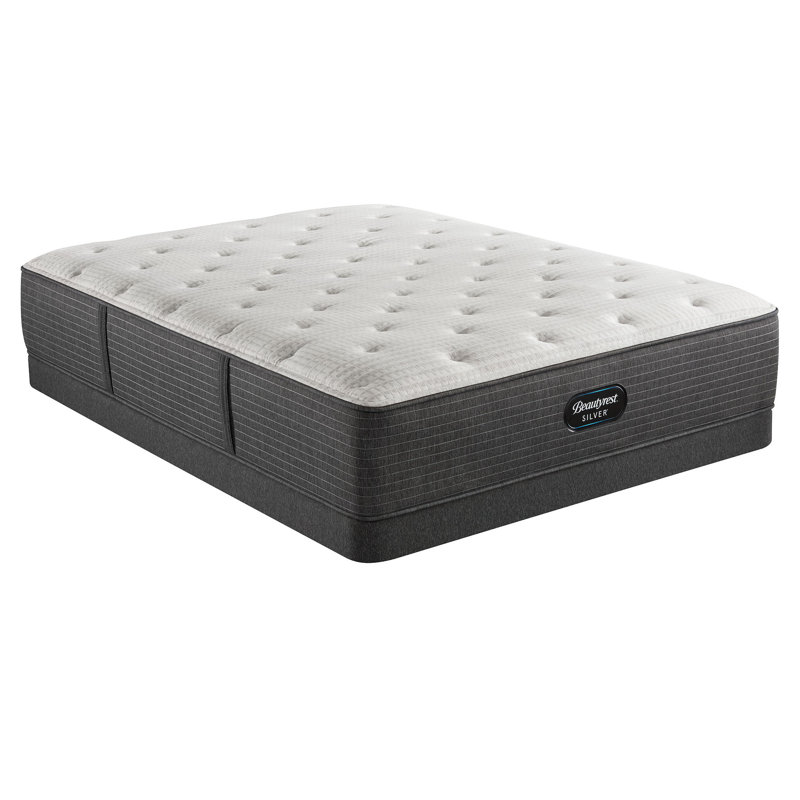Beautyrest Silver BRS900-C Plush 14.5" Innerspring Mattress and Box Spring Set, Twin, Low Profile (5")