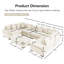 Canapé modulaire surdimensionné avec accoudoirs extra larges, tissu velours côtelé doux et conception ergonomique pour un confort et une flexibilité ultimes-1441824222