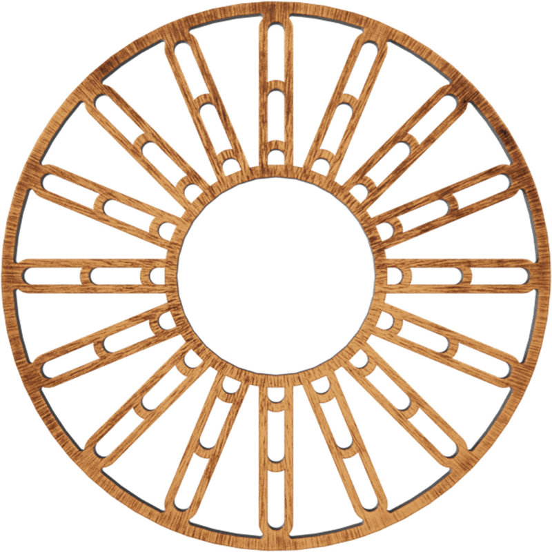 Médaillon de plafond 36 po x P 13 po x P 1 1/8 po x P 1 po, H 16 po x l 16 po x P 0,5 po, Cuivre antique