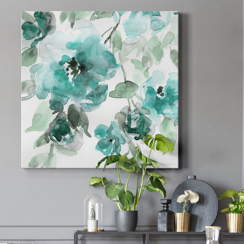 Belle's Blue I - Reproduction d'art sur toile tendue, H 24 po x l 24 po x P 1 po