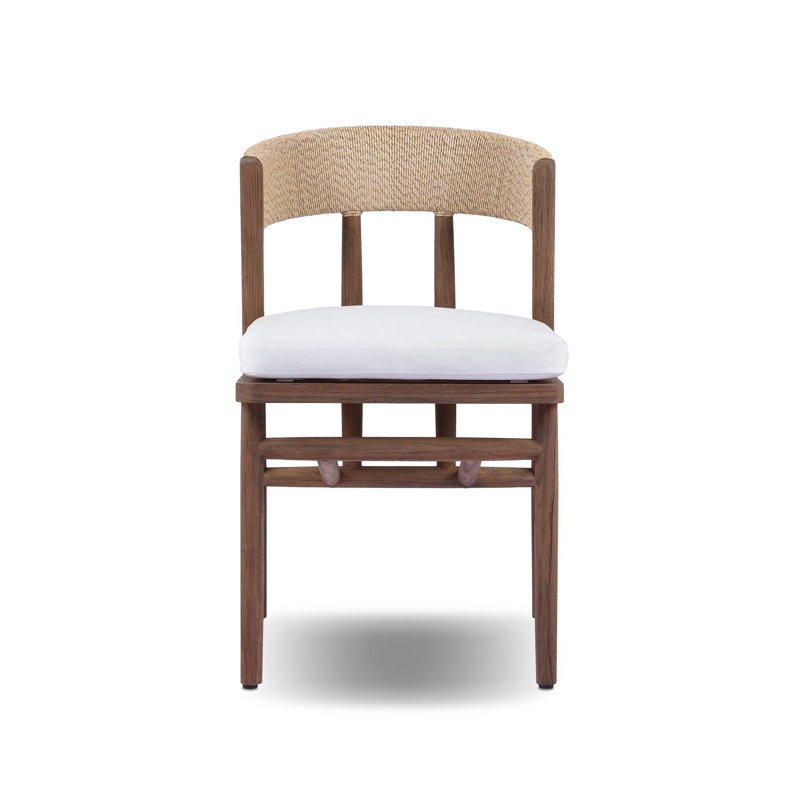 Buxton Outdoor Teak Dining Side Chair, Beige