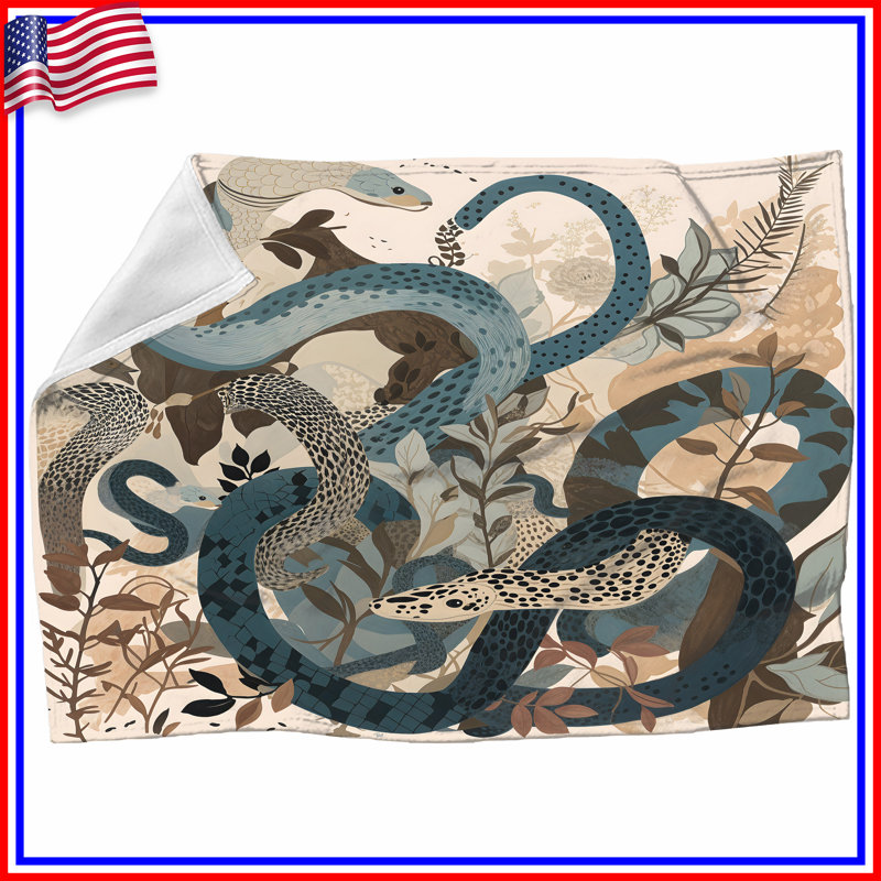  Couverture en molleton Snake, L 51 po x L 60 po