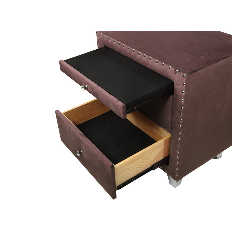 Table de chevet Mevlide, Brun