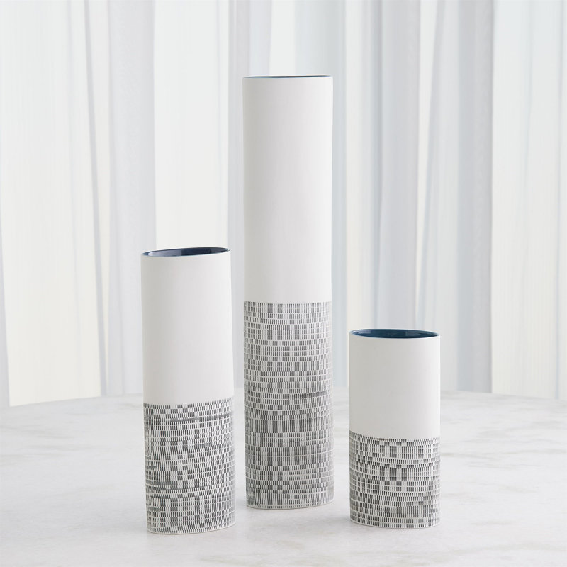 Dash Handmade Porcelain Table Vase, 13" H x 4.25" W x 2.5" D