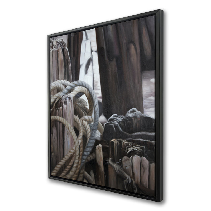Driftwood - Toile encadrée pour chambre à coucher marine