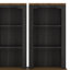 Armoire haute deux pièces, bibliothèque moderne avec tablettes de rangement, tablette ouverte autoportante avec dispositif anti-basculement-738403094