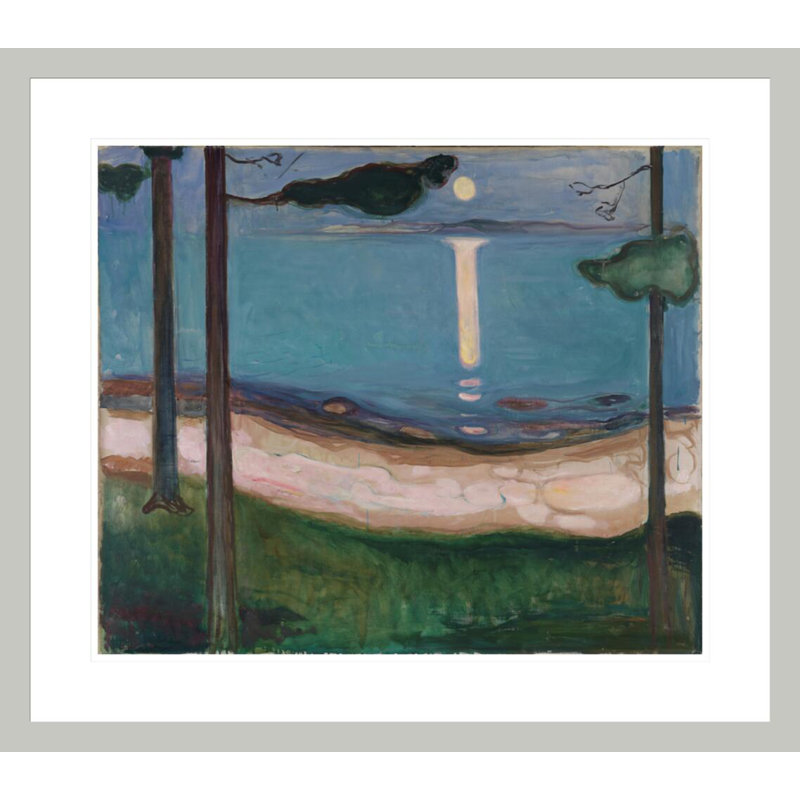 «Moonlight» par Edvard Munch, impression giclée sur cadre, 23.5" H x 26.71" W