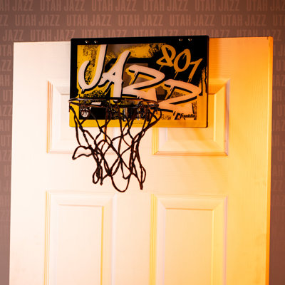Franklin Sports NBA Utah Jazz Over the Door Basketball Hoop