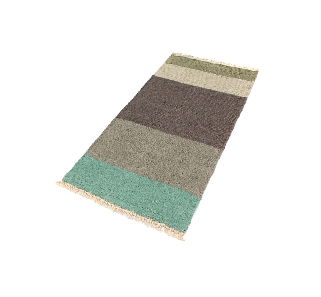 Gamelin Hand Hooked Wool Brown Indoor/Outdoor Rug