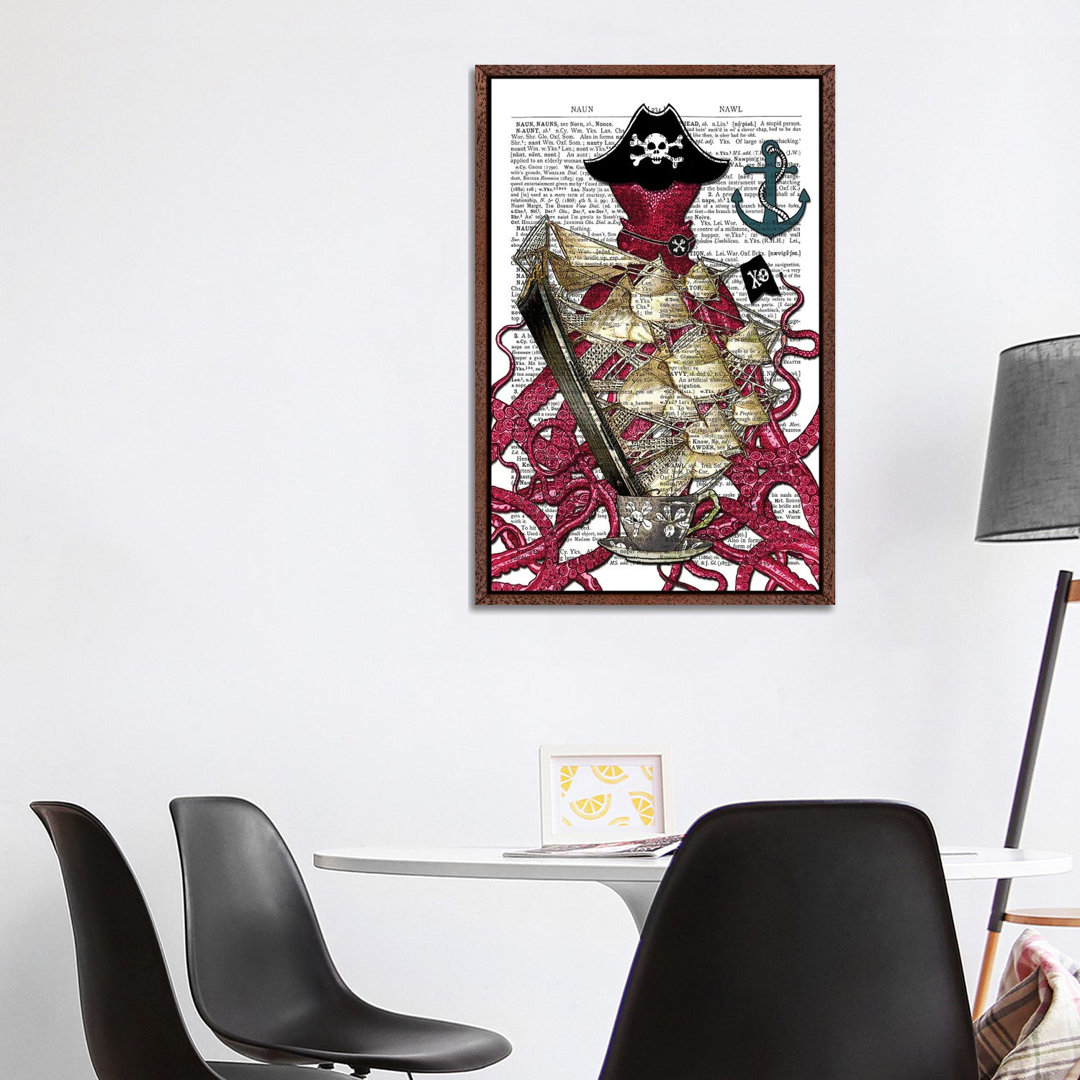 Pirate Octopus von In The Frame Shop - Galerie-verpackte Leinwand Giclée auf Leinwand