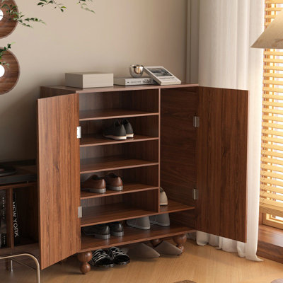 New Chinese Style Solid Wood Entrance Cabinet