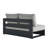 Modway Tahoe Outdoor Patio Powder-Coated Aluminum Modular Left-Facing Loveseat-95616609-95616608