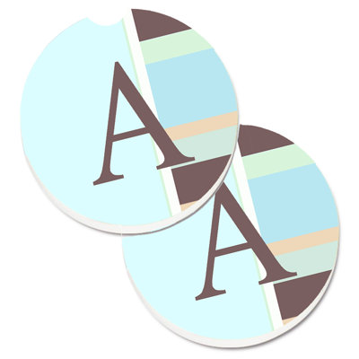 Sous-verre voiture monogramme initial