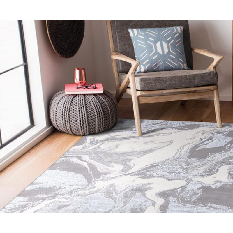 Marble Pattern Area Rugs Grey, Rectangle 120 x 170cm