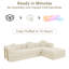 Canapé-lit modulaire surdimensionné à compression de 108 po avec méridienne réversible sans méridienne Hartwick Boneless-1557788597